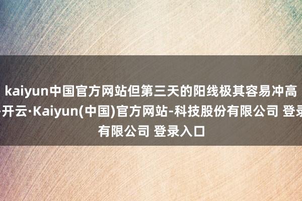 kaiyun中国官方网站但第三天的阳线极其容易冲高回落-开云·Kaiyun(中国)官方网站-科技股份有限公司 登录入口
